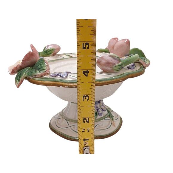 Fitz and Floyd Classics Candle Holder Garden Rhapsody Collection Pedestal 1999 - Picture 11 of 16